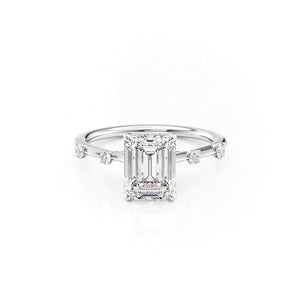 The Serena Set With A 1.5 Carat Emerald Lab Diamond