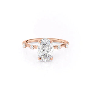 The Serena Set With A 2 Carat Oval Moissanite