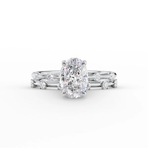 The Serena Set With A 2 Carat Oval Lab Diamond