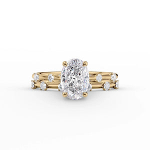 The Serena Set With A 2 Carat Oval Lab Diamond