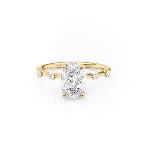 The Serena Set With A 1.5 Carat Oval Lab Diamond