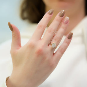The Serena Set With A 2 Carat Oval Lab Diamond