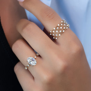 The Serena Set With A 2 Carat Oval Lab Diamond