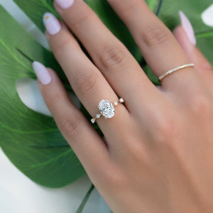 The Serena Set With A 2 Carat Oval Lab Diamond