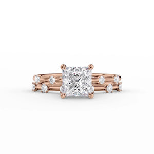 The Serena Set With A 3.5 Carat Princess Moissanite