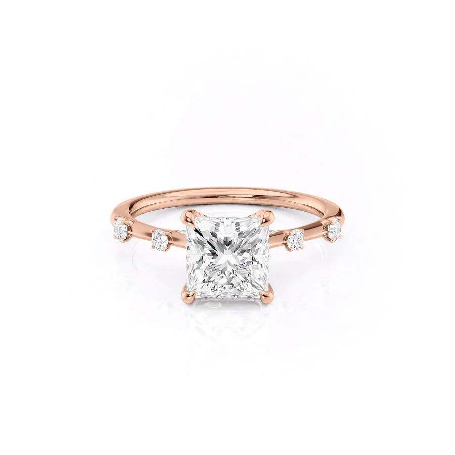 The Serena Set With A 2.5 Carat Princess Lab Diamond
