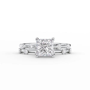 The Serena Set With A 3.5 Carat Princess Moissanite