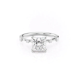 The Serena Set With A 3.5 Carat Princess Moissanite
