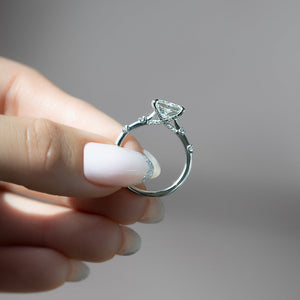 The Serena Set With A 2 Carat Princess Lab Diamond