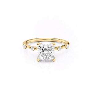 The Serena Set With A 2 Carat Princess Moissanite