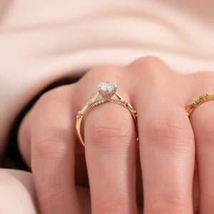 The Serena Set With A 1 Carat Pear Lab Diamond