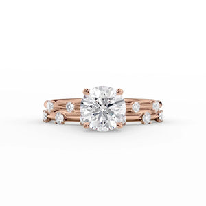 The Serena Set With A 3 Carat Round Moissanite