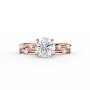 The Serena Set With A 2 Carat Round Lab Diamond