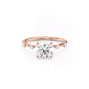 The Serena Set With A 3.5 Carat Round Moissanite