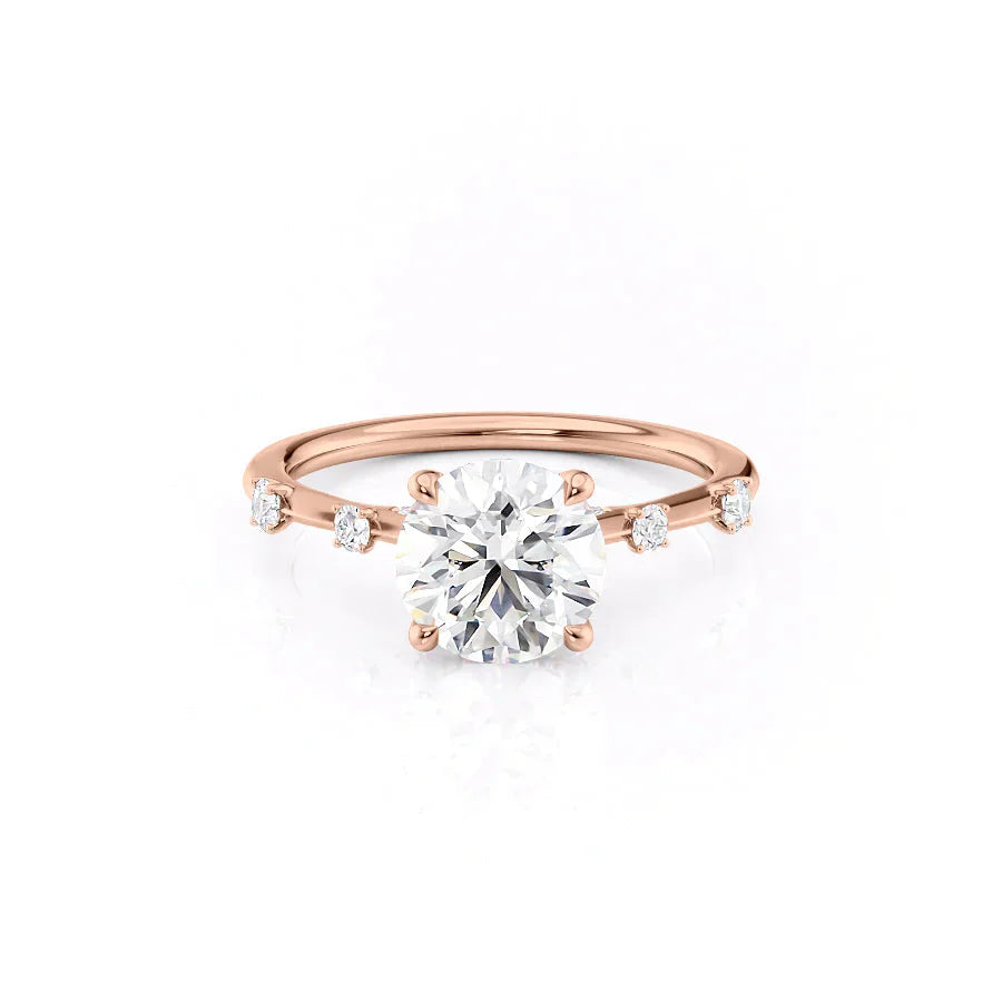 The Serena Set With A 3 Carat Round Lab Diamond