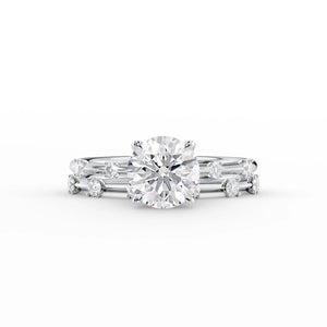 The Serena Set With A 2 Carat Round Lab Diamond