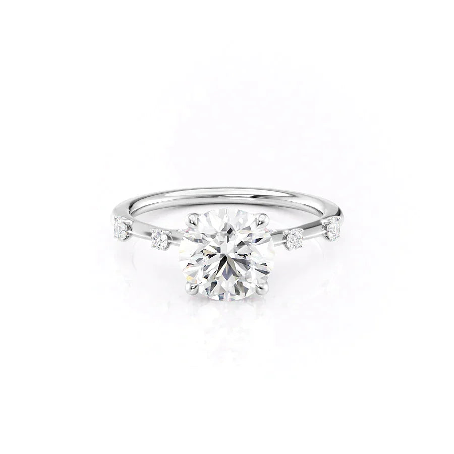 The Serena Set With A Round Moissanite