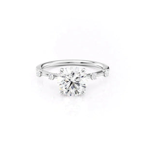 The Serena Set With A Round Moissanite