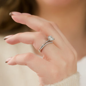 The Serena Set With A 2 Carat Round Lab Diamond