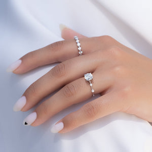The Serena Set With A 2 Carat Round Lab Diamond