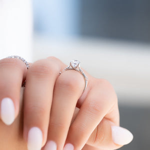 The Serena Set With A 2 Carat Round Lab Diamond