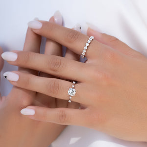 The Serena Set With A 2 Carat Round Lab Diamond