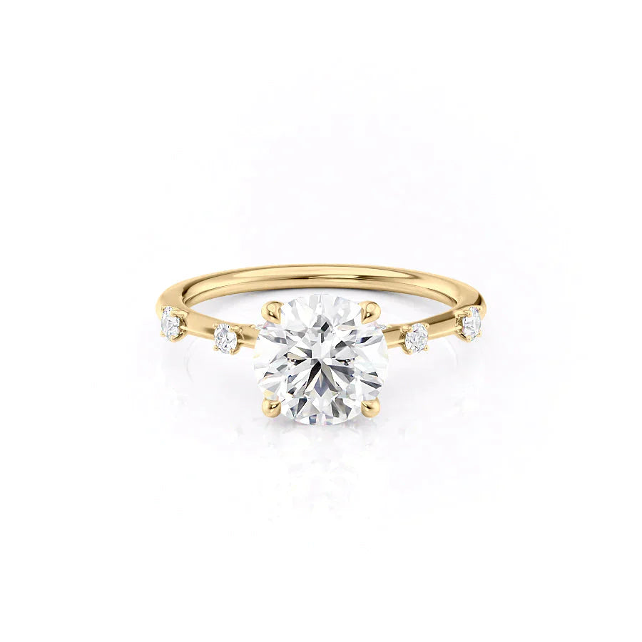 The Serena Set With A 1 Carat Round Moissanite