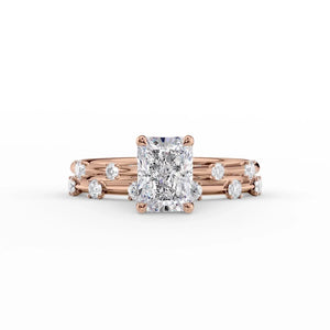 The Serena Set With A 2 Carat Radiant Lab Diamond