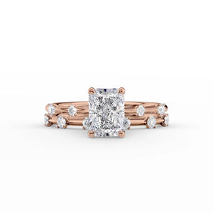 The Serena Set With A 2 Carat Radiant Lab Diamond