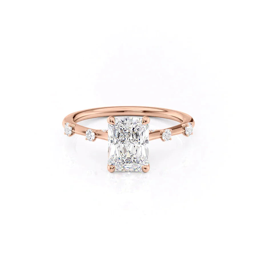 The Serena Set With A 3 Carat Radiant Lab Diamond
