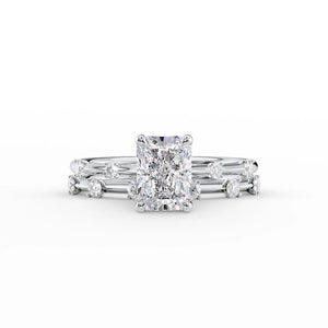 The Serena Set With A 2 Carat Radiant Lab Diamond