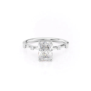 The Serena Set With A 4.5 Carat Radiant Moissanite