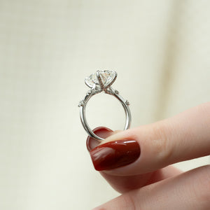 The Serena Set With A 2 Carat Radiant Lab Diamond