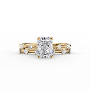 The Serena Set With A 1.5 Carat Radiant Lab Diamond