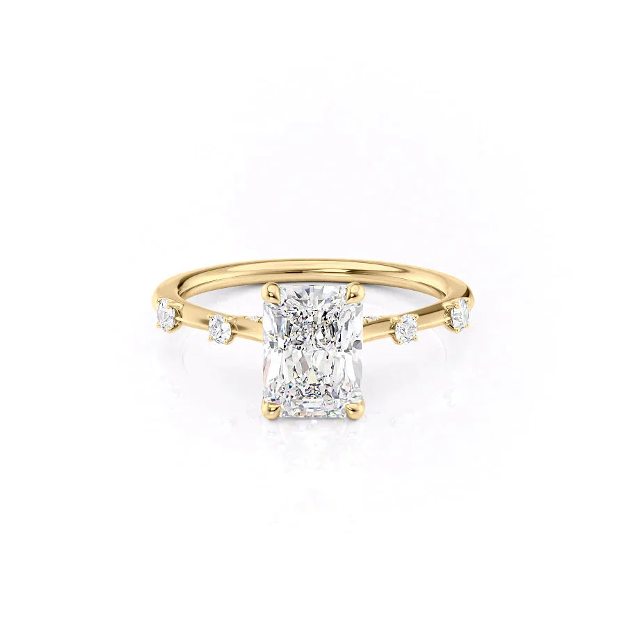 The Serena Set With A 1 Carat Radiant Lab Diamond