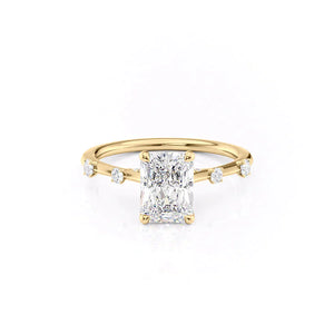 The Serena Set With A 3 Carat Radiant Lab Diamond