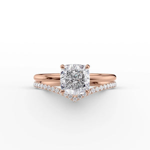 The Low Profile Kamellie Set With A 2 Carat Cushion Lab Diamond