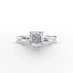 The Low Profile Kamellie Set With A 2 Carat Cushion Lab Diamond