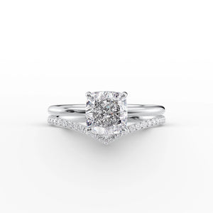 The Low Profile Kamellie Set With A 2 Carat Cushion Lab Diamond