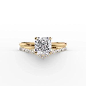 The Low Profile Kamellie Set With A 2 Carat Cushion Lab Diamond