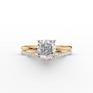 The Low Profile Kamellie Set With A 2 Carat Cushion Lab Diamond