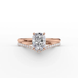 The Low Profile Kamellie Set With A 1 Carat Elongated Cushion Lab Diamond