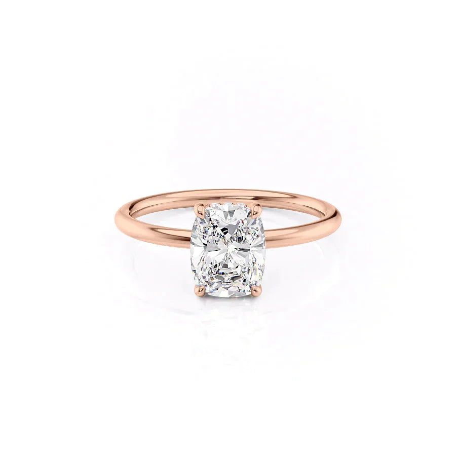 The Low Profile Kamellie Set With A 3 Carat Elongated Cushion Lab Diamond