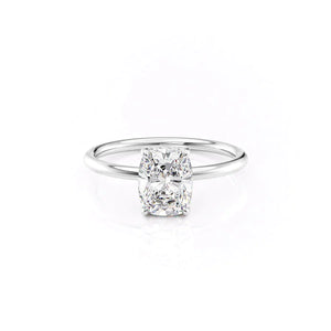 The Low Profile Kamellie Set With A 1 Carat Elongated Cushion Lab Diamond