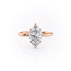 The Low Profile Kamellie Set With A 3.5 Carat Marquise Moissanite