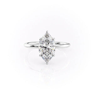 The Low Profile Kamellie Set With A 2.5 Carat Marquise Moissanite