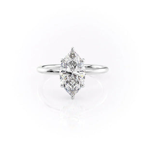 The Low Profile Kamellie Set With A Marquise Moissanite