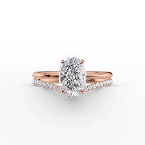 The Low Profile Kamellie Set With A 3.5 Carat Oval Moissanite
