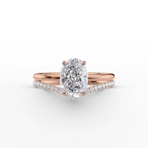 The Low Profile Kamellie Set With A 2 Carat Oval Lab Diamond