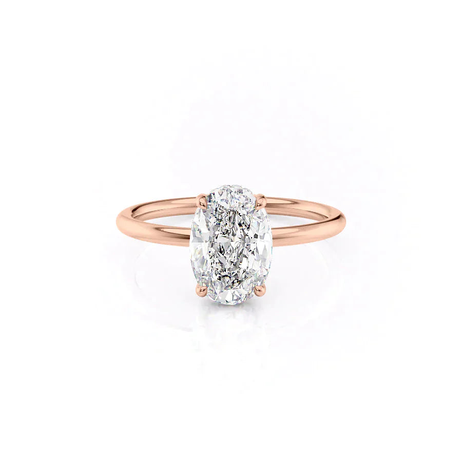 The Low Profile Kamellie Set With A 1.5 Carat Oval Moissanite
